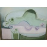 A framed pastel by Australian artist Bianca Burkhard