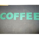 A Metal Coffee sign