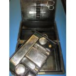 A vintage gentleman's travelling valet set