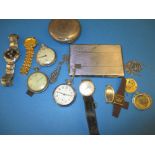 A small parcel of collectable items to include wrist and pocket watches