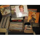 A large quantity of vintage records to include several examples by David Bowie