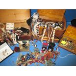 A large quantity of vintage costume jewellery