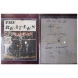 A Beatles Monthly magazine cover with signatures to back