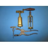 Three 19th century corkscrews