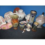 A quantity of mixed ceramics to include Charlotte Rhead and Doulton