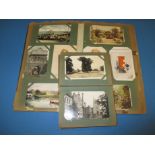 2 Albums of vintage postcards many of Long Melford and other local places