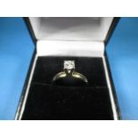 An 18ct gold diamond solitaire ring