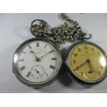 An Edwardian silver pocket watch, the dial marked 'The Express English Leaver' J G Graves Sheffield,