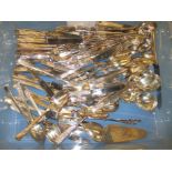 A 12 place + setting plated canteen of cutlery