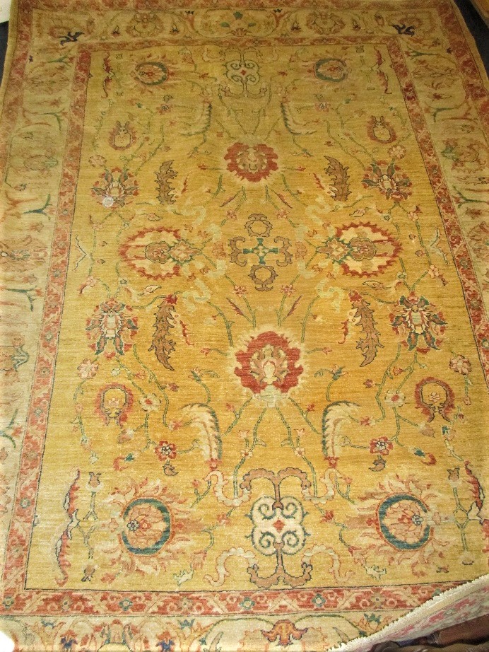 A large vintage wool rug