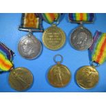 A Duo of WWI medals to SE-23603 PTE. R G Bryne A.V.C. and 4 others to 2739 Street, PO.15640 Scotter,