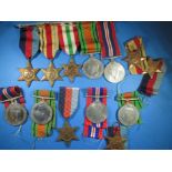 A quantity of WWII medals