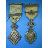 Two silver Masonic medals for Queen Victoria’s jubilees, one for 1887 the other for 1897