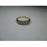 A late 19th century 18ct gold 5 stone diamond ring