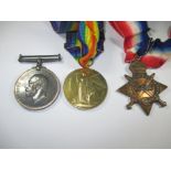 A Trio of WWI medals to 17962 PTE. F J Underwood. Suffolk regiment