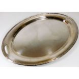 A large antique oval Walker & Hall silver plated t