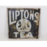 A double sided Lipton's Tea enamel sign 12in x 12i