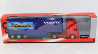 A boxed Motorkidz Volvo truck