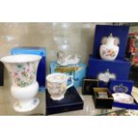 Four pieces of Royal Crown Derby boxed Derby Posie