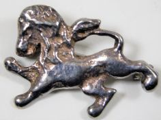A Scottish silver brooch of rampant lion