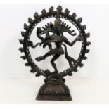 A bronze Hindu figure 9.375in tall