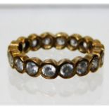 A 9ct gold CZ eternity ring 3.1g size L