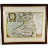 A 16thC. coloured map of Wales by Humphrey Lloyd 2