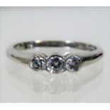 An 18ct white gold set with approx. 0.55ct diamond