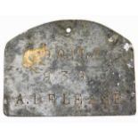 A British army soldiers kit tag inscribed 90th L.I