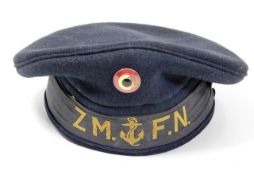 A Belgian naval cap
