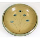 A large Bernard Leach cornflower bowl, hand signed by Bernard Leach with St. Ives pottery mark, 12.2