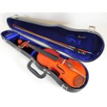 The Stentor student violin & case 18.25in long