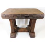 A rare 1950's Mothman joint stool with carved moth