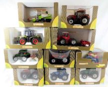 Ten Universal Hobbies boxed diecast tractor & agri