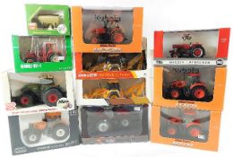 Eleven mixed boxed diecast tractors & agricultural