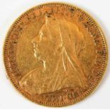 An 1895 Victorian full gold sovereign