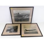 Three 20thC. framed military photographs of RAF pl
