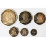 A very high grade collection of six 1893 Victorian