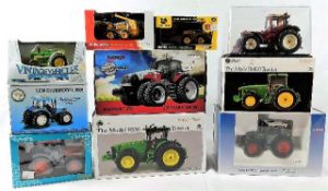 Ten mixed boxed diecast tractors & agricultural ma