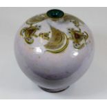 A Doulton stoneware vase of ovoid form 8.75in tall