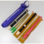 A selection of children's recorders & similar
