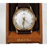 A 9ct gold gents Omega wristwatch with original ca