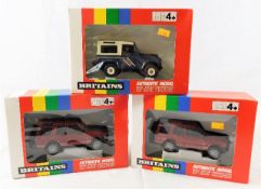 Three boxed diecast Britain Landrover models