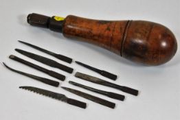 A Victorian walnut handled multi tool