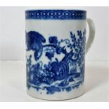 A Caughley porcelain tankard 4.25in tall with parr