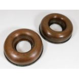 A pair of copper jelly/pate moulds