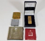 A Dunhill lighter with box & other items