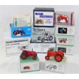 Twelve bespoke boxed model tractors & agricultural