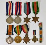 A WW1 medal set awarded to 132244 SPR A. Knott R.