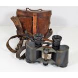 A pair of Carl Zeiss Jena 6x binoculars with leath